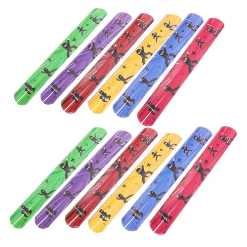 Didiseaon Pulseras y Mejora Habilidades Sociales Diseño Creativo Ninja de PVC 24 para Niños Uso Versátil Fiesta Truco o Trato