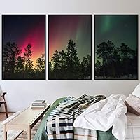 3 Piece Framed Canvas Wall Art Astronomy & Space Canvas Prints Home Artwork Decoration for Living Room,Bedroom - 16