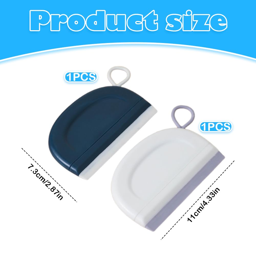 2x Shower Squeegee,small squeegee,car window squeegee,Mini Flexible Silicone Scraper for Shower Doors Windows, Glass - Image 2