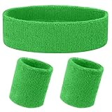 Yolev Schweißband-Set, Sport-Stirnband und Armbänder, Set mit 1 Stirnband und...