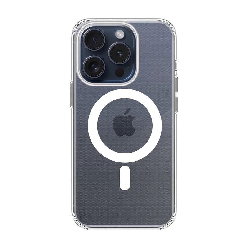 Max Power Digital Compatible con Magsafe para móvil Apple iPhone 15 Pro MAX Funda Carcasa Silicona Transparente Resistente