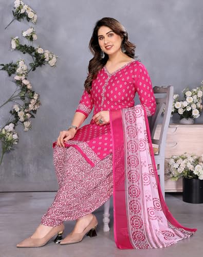 Image of Yashika Unstiched Crepe dress materials | Crepe Salwar Suit for women with dupatta | suit material for women unstitched