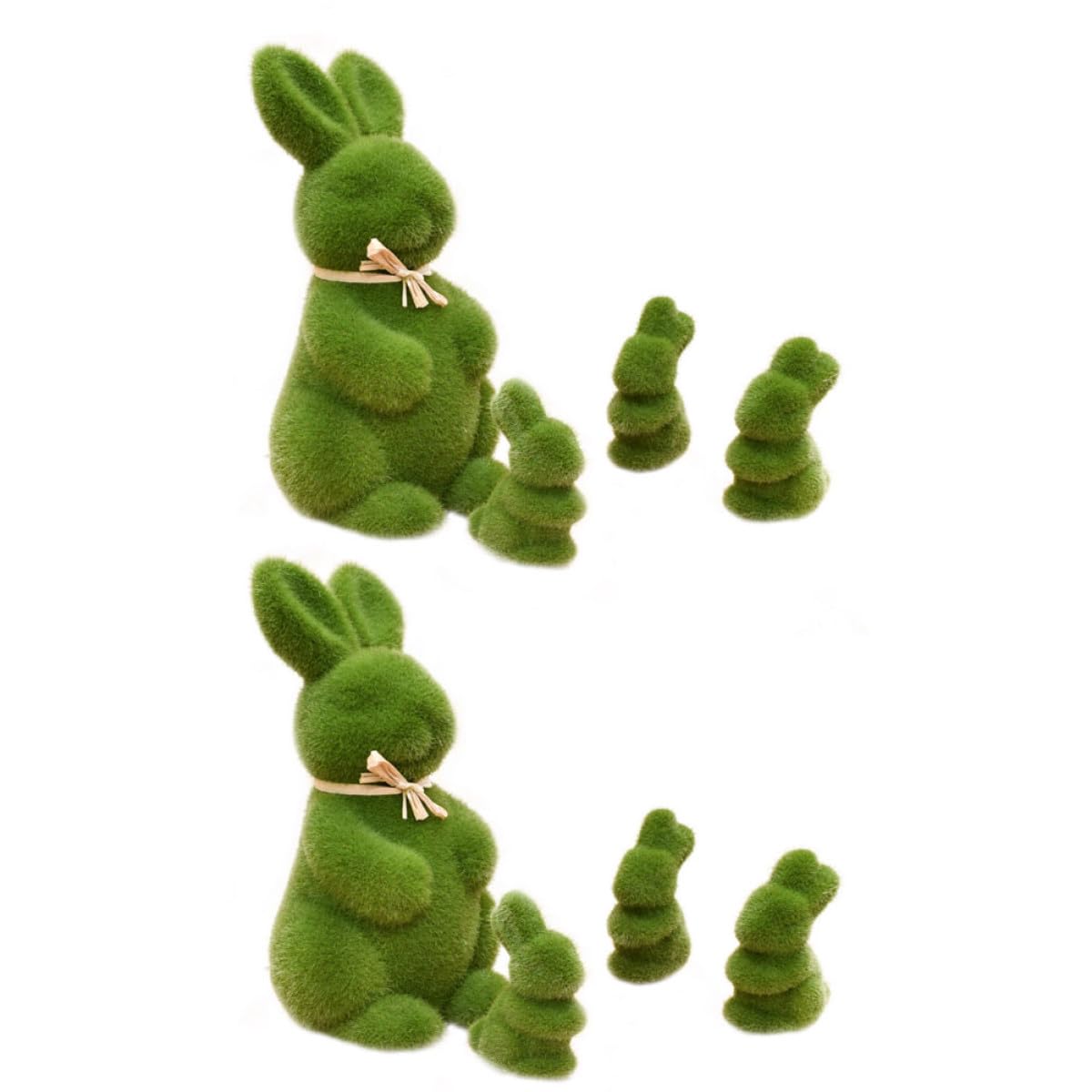 8 Stück Osterhasen Ornamente aus Schaumstoff in Grüner Farbe Hasenförmige Dekoration als Tischornament und Foto Requisite für Niedliche Heimdekoration zu Ostern