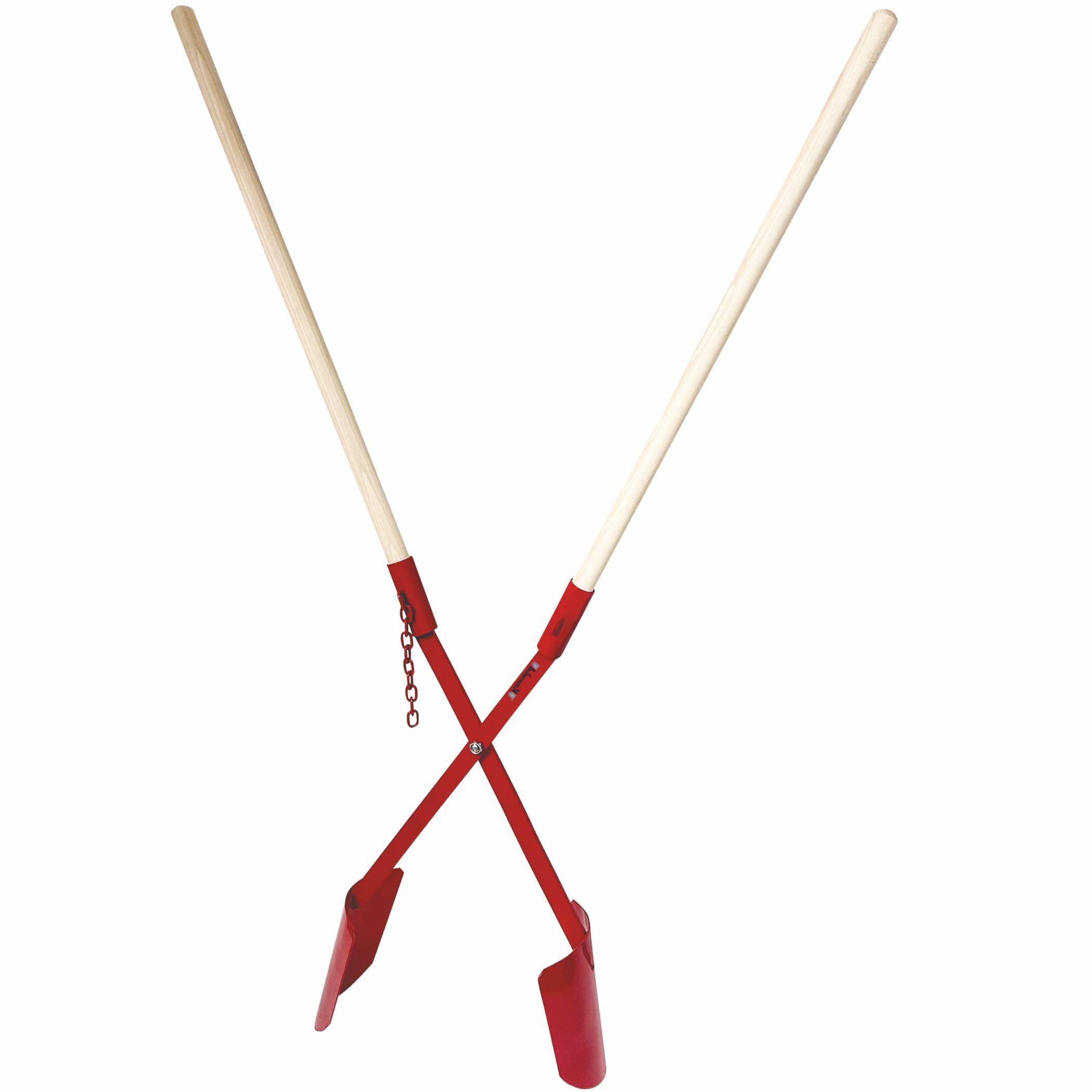 Erdlochschaufel 15-32 cm Gr.2 Lochspaten mit 2 Hartholzstiele