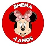 OBLEA de Papel de azúcar Personalizada, 19 cm, diseño de Disney Minnie Mouse