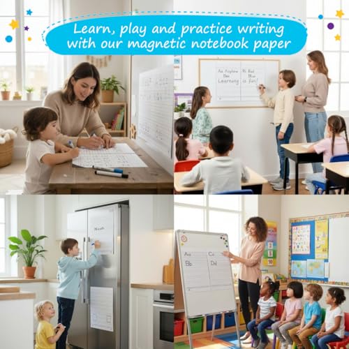 Extra Large Magnetic Handwriting Paper - 23'x18', Jumbo Magnetic Notebook Paper for Whiteboard, Giant Magnet Lined Papers for Classroom, Giant Lined Dry Erase Chart - Simply Magic - Image 8