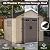 LazySunsets 8x10 Ft Outdoor Storage Shed, Large Resin Outdoor Shed with Floor Included, 3 Windows & Lockable Door, Garden Plastic Storage Sheds for Bike, Lawn Tools, Garbage Can