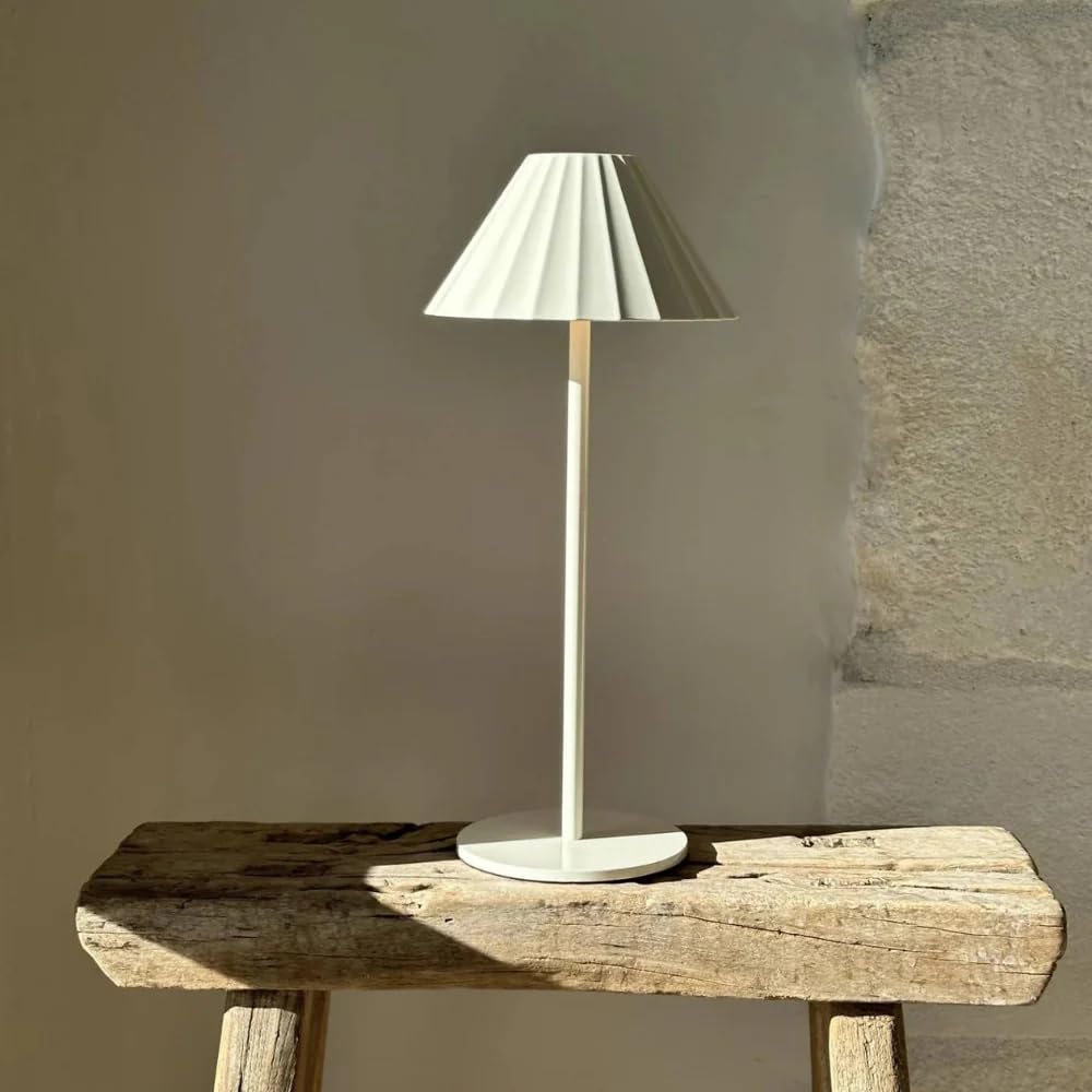 Wiby Lampada da Tavolo Ricaricabile LED Senza Fili, Lampada Bottiglia，Altezza Regolabile，Tre Temperature Colore Regolabili Lamp, per Sala da Pranzo,Camera da Letto,All'aperto，Batteria 1800mAh(Bianco)