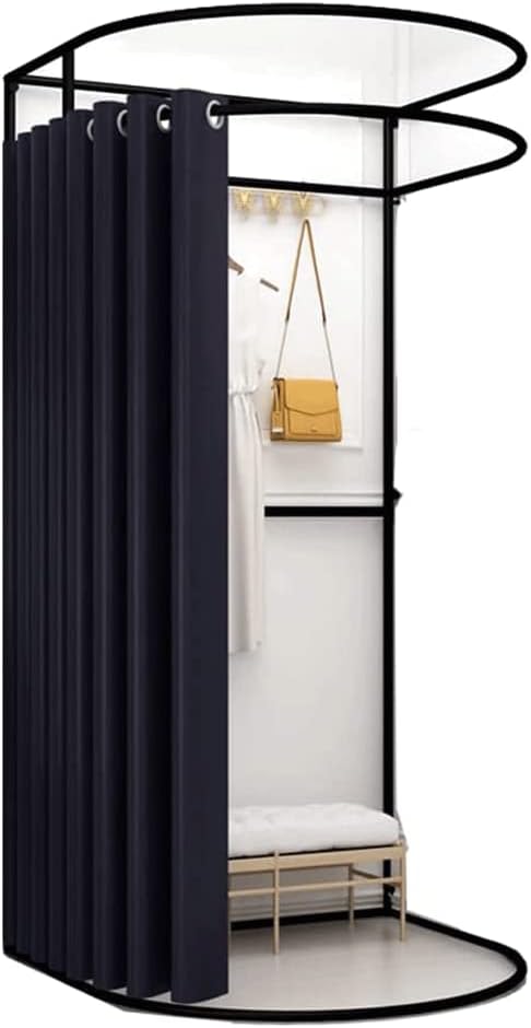 Fashion Changing Rooms Movable Clothing Store Fitting Room Portable Temporary Locker Room Easy Installation Dressing Room Spacious Changing Room Bedroom Furniture