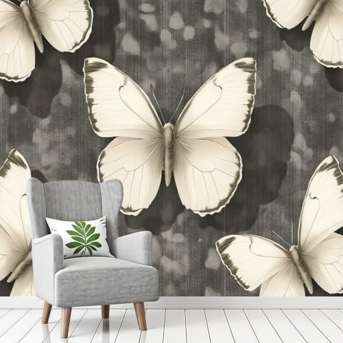 Papier peint intissé papillon abstrait pour une déco murale de bureau chic - 5