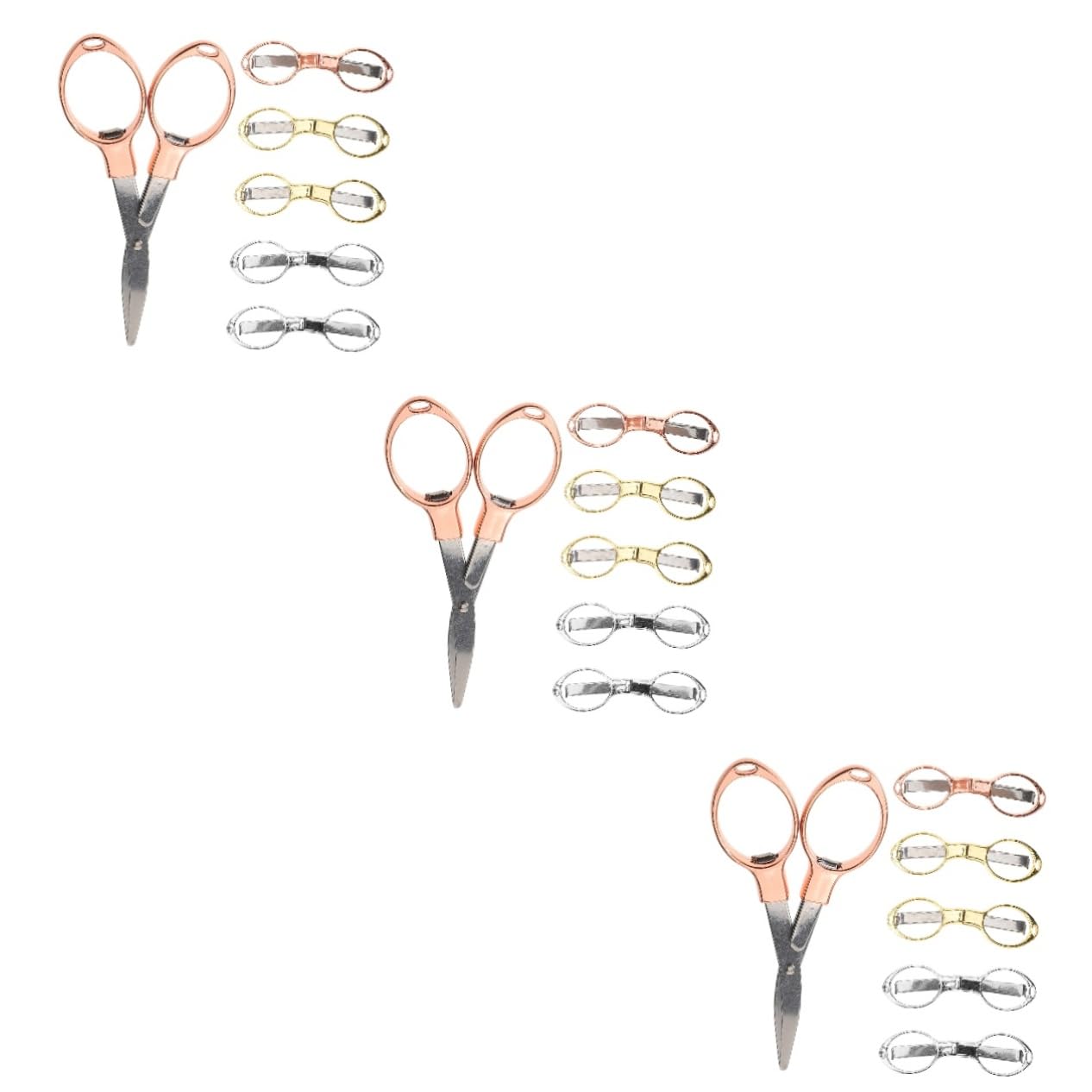 jojofuny 3 Sätze Tragbare Schere Stoffschere Nähen Reisen Naht Nähschere Zum Basteln Kleine Schere Garnschere Scherenkit Nickel-chrom-legierter Stahl 6 Stück * 3