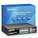 NICGIGA 8 Port Gigabit Poe Switch Unmanaged with 8 Port IEEE802.3af/at Poe+@120W, 2 x 1000Mbps Uplink + 2 x 1G SFP, 12 Port Network Power Over Ethernet Switch, Desktop/Wall-Mount. immagine