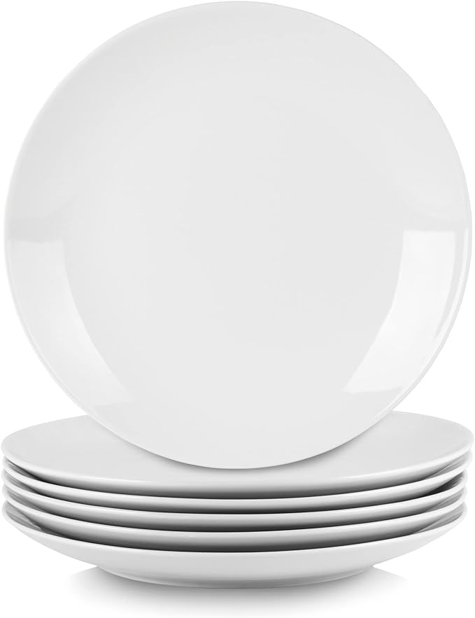 10 Strawberry Street Simply White 10.5" Coupe Dinner Plate, Set of 6