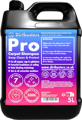 Dirtbusters Pro Carpet Cleaner Shampoo Solution, Deep Clean & Pro...
