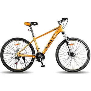 Vaux Saifiz Gear Cycle for Men & Women 27.5T with Aluminum Alloy Frame, MTB Cycle For Adults with 21 Speed Shimano Gear, Disc Brake, Lockout Suspension Fork, Mountain Bicycle For Age 15+ Years(orange)