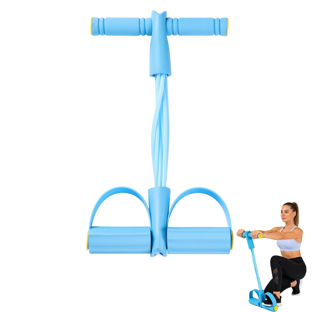 CYZTD 6 Tube Multifunction Resistance,Gym Equipment for Home,Pilates Equipment,Abdominal Exercise Equipment Pedal Resistance Band with Handles,Tension Rope Sport Trainer Training Equipment (Blue)