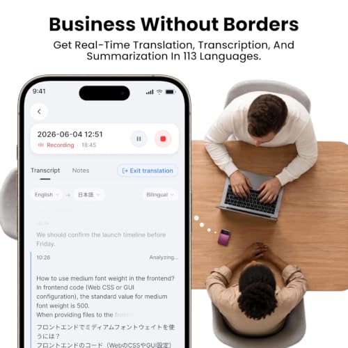 Comu Action Pro, AI Voice Recorder, Automatic AI Docs, 70H+ Battery Life - image 9