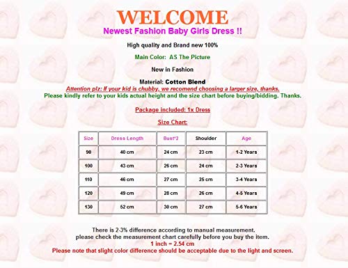 LXXIASHI Toddler Kids Baby Girls Princess Dress Denim Top Floral Tutu Skirts Stitching Clothes (4-5 Years, Lace-White)