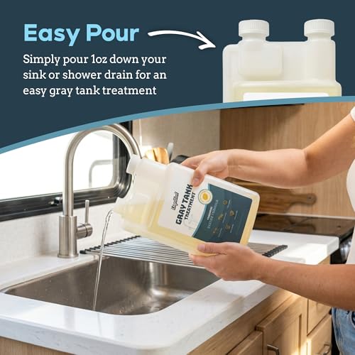 Image of Liquified RV Toilet Treatment - Gray Holding Tank Digester - Odor Eliminator - Lemon Scent - Matts RV Reviews