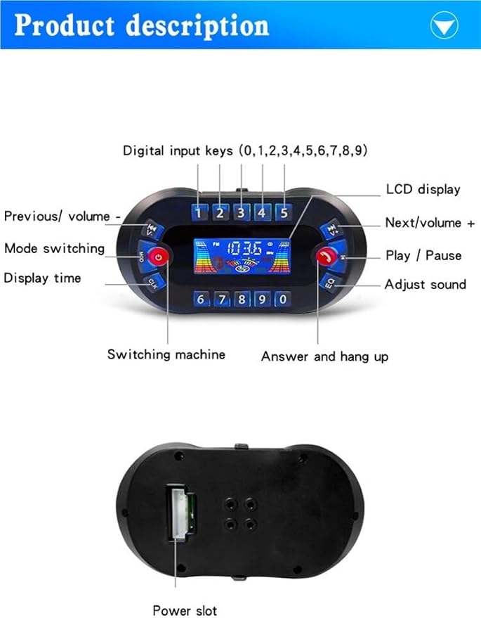 Parlante de Manillar para Moto con FM y Alarma miniatura 4
