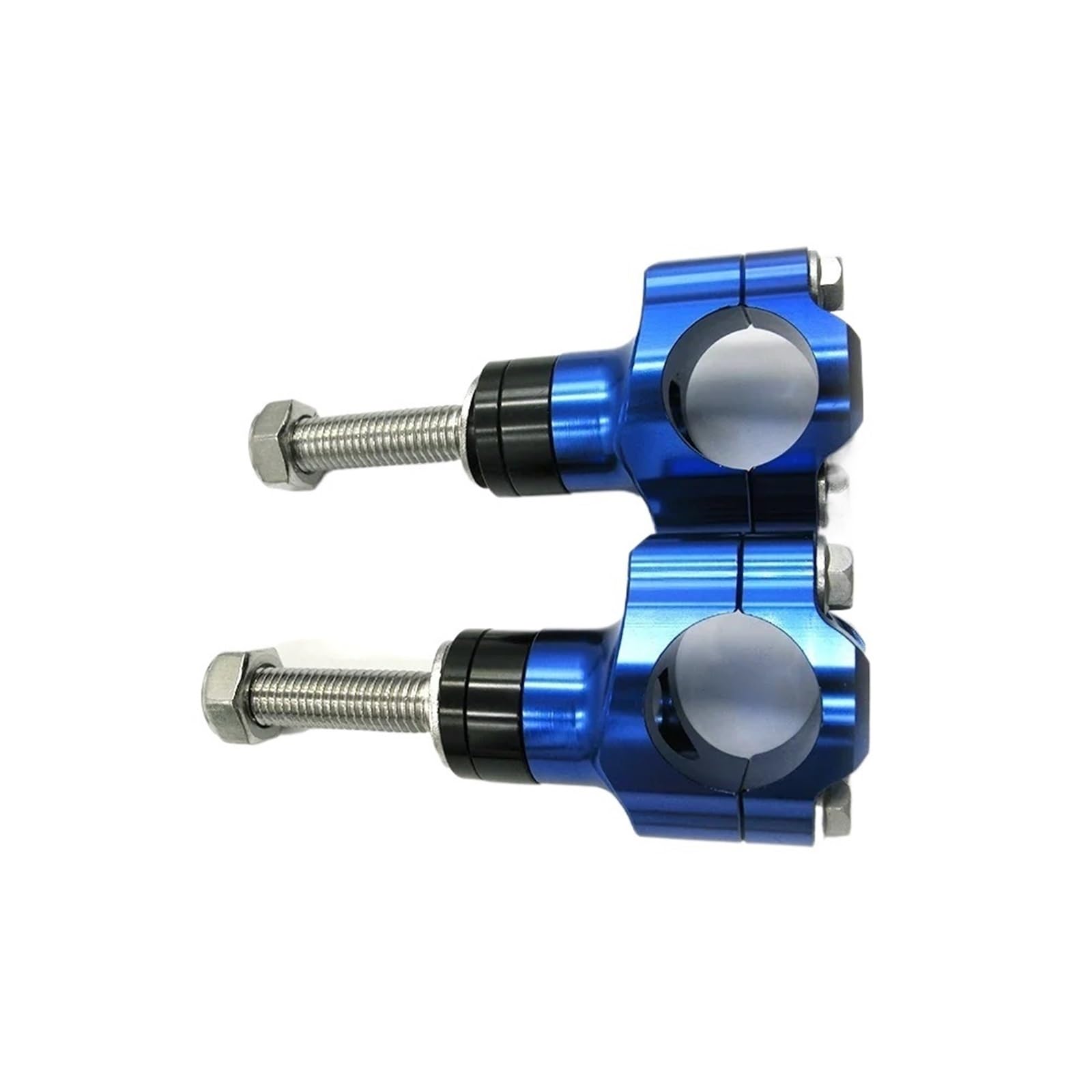EHYSYN Motorcycle Handlebar Clamp CNC Aluminum Alloy Bar Clamps 1 1/8" 28mm HandleBar Riser(10mm Blue)