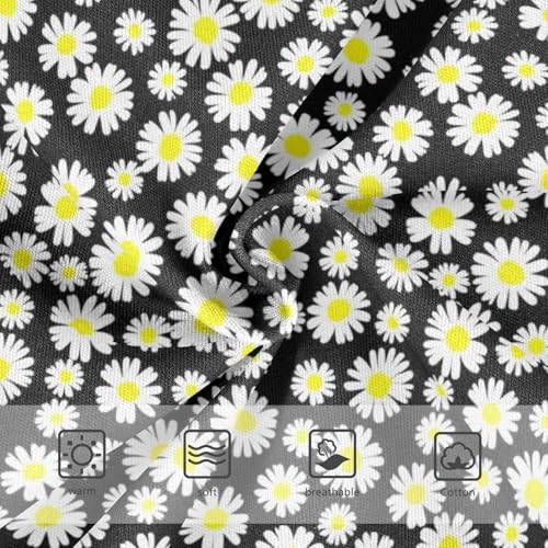 Joisal Cotton Girls Underwear Toddlers Chic White Daisies Black Little Girl Panties Flower Briefs Girls Undies 2t3