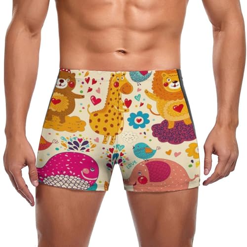 Swimming trunks de natation premium imprimés graphiques animaux