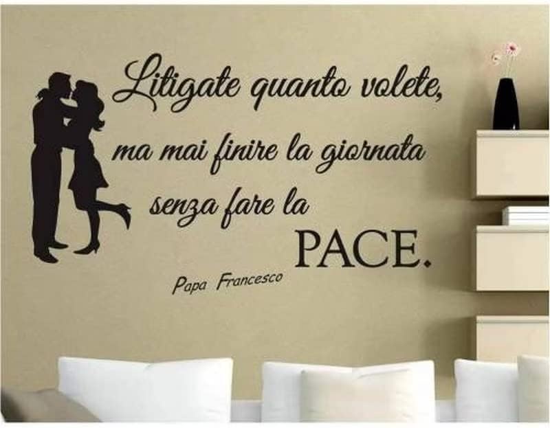 Adesivo Muro Con Scritta E Cuori | Frasi D'Amore Per Pareti | Decorazione Casa Italiana - Foto 7