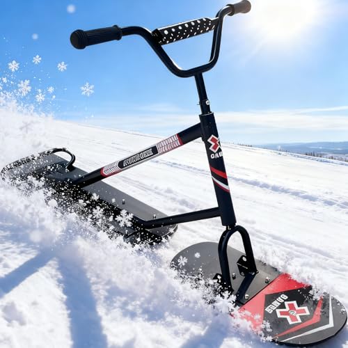 SAIYERUS Skis-Trottinettes pour Adultes Direction à 360° – Luge Tout Terrain, Skateboard sur Neige, Planche à Neige pour Enfants, Sports d'hiver et Loisirs...