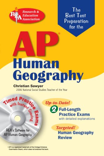 AP Human Geography w/ CD-ROM (REA) - The Best Test Prep (Advanced Placement (AP) Test Preparation)