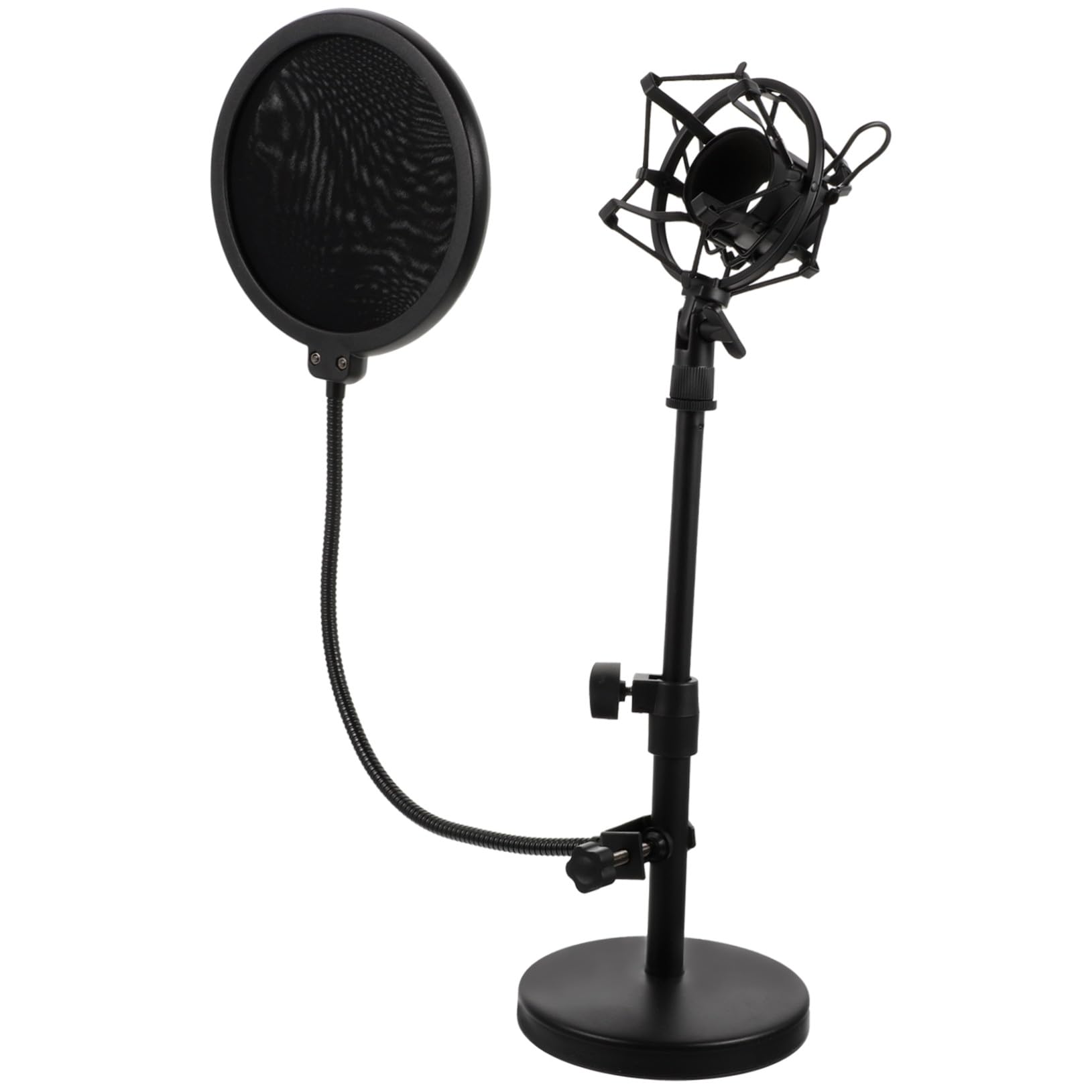 Alipis Mikrofonständer für Schreibtisch Verstellbarer Tischhalter mit Filter für Live-streaming Recording Voice-over Stabiler Aufsteller für Studio und Heimgebrauch
