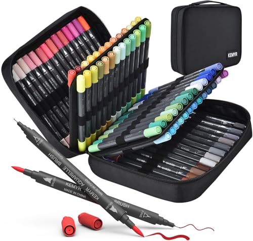KEMYR Markers for Adult Coloring Books: 80 Color...