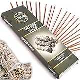White Sage Incense Sticks - Pack of 100 Insence-Sticks for Cleansing Negative Energy...