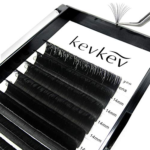 Volume Lash Extensions 0.10 D Curl 14mm Easy Fan Rapid Blooming Easy Fanning 2D 3D 5D 6D 10D Russian Volume Eyelash Extensions?0.10D 14mm?