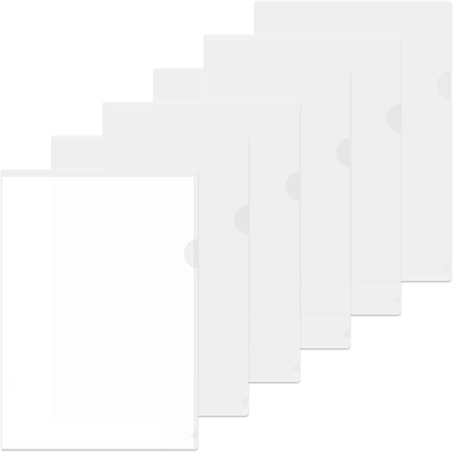 SUNEE Clear Plastic Sleeves, 48 Packs Transparent A4 Paper Sleeves, Poly Project