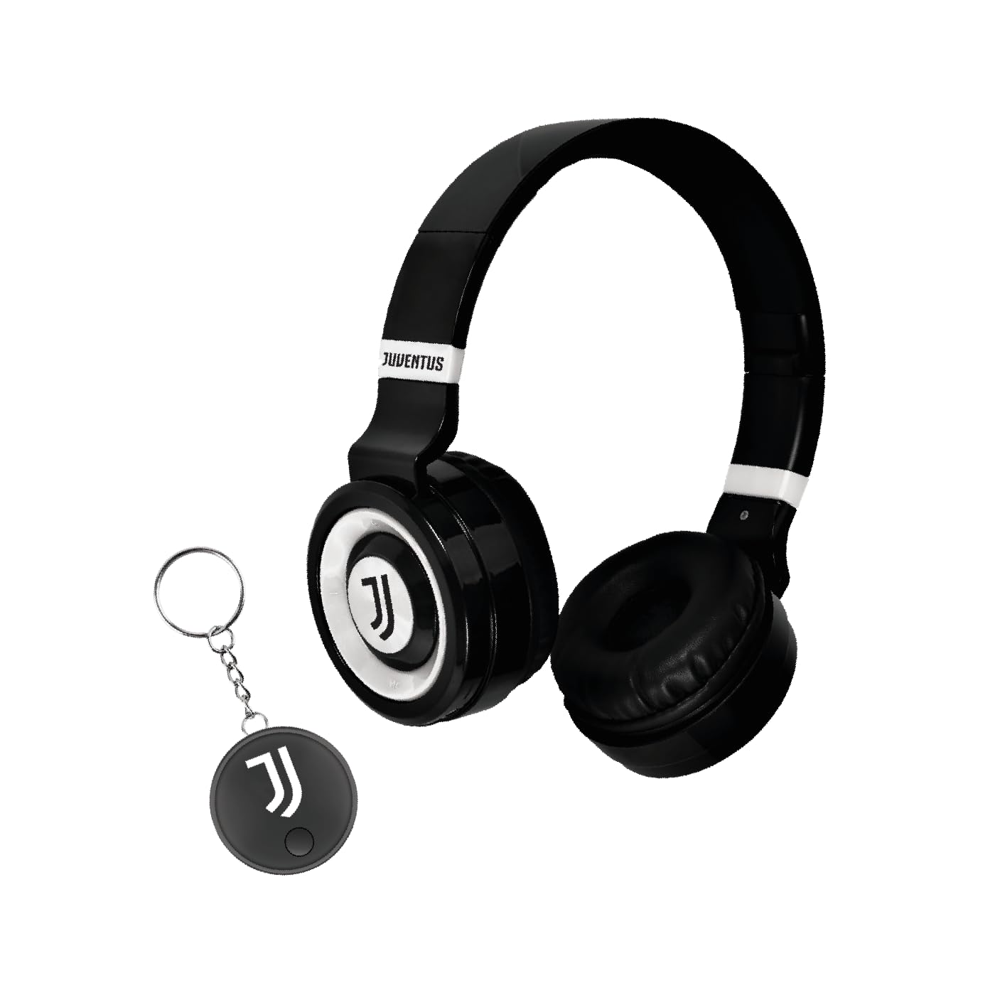 Juventus Casque sans fil sans fil Over-Ear Bluetooth pliable avec microphone intégré, HiFi Stéréo, Micro SD Slot, FM Radio pour iPhone/Android/Voyage/PC (+ Localisateur)