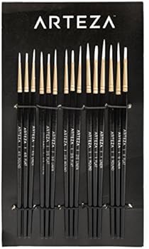 arteza firca seti boya fircasi ince detaylar el yapimi taklon killar 15 firca sulu boya icin yag ile akrilik nail art modelleri icin amazon com tr ofis ve kirtasiye