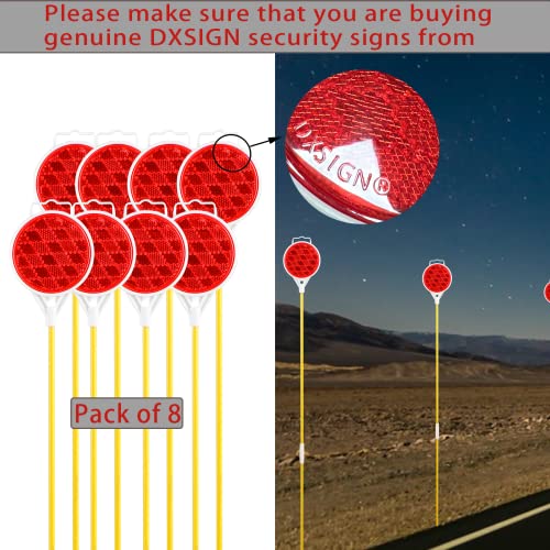 Image of Reflectors for Driveway Entrance Orange Reflective Driveway Markers Snow Plow Markers Plow Markers 51 Inch Yellow Fiberglass Pole Double Sided Reflector for Driveway (8-Pack)