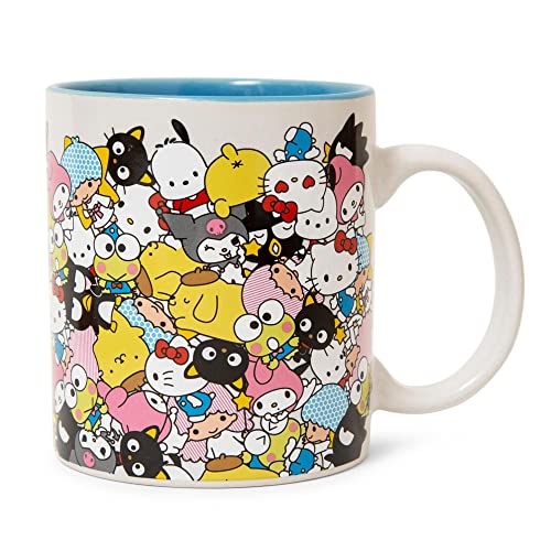 Silver Buffalo Sanrio Hello Kitty and Friends Ceramic Mug, White