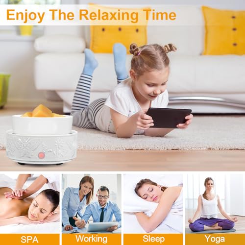 kobodon Wax Melt Warmer for Scented Wax,Ceramic Wax Warmer Fragrances Candle Oils, Home Fragrance Wax Burner,True White Electric Candle Warmer as Gifts for Mom Women(Butterfly) - Thumbnail 6