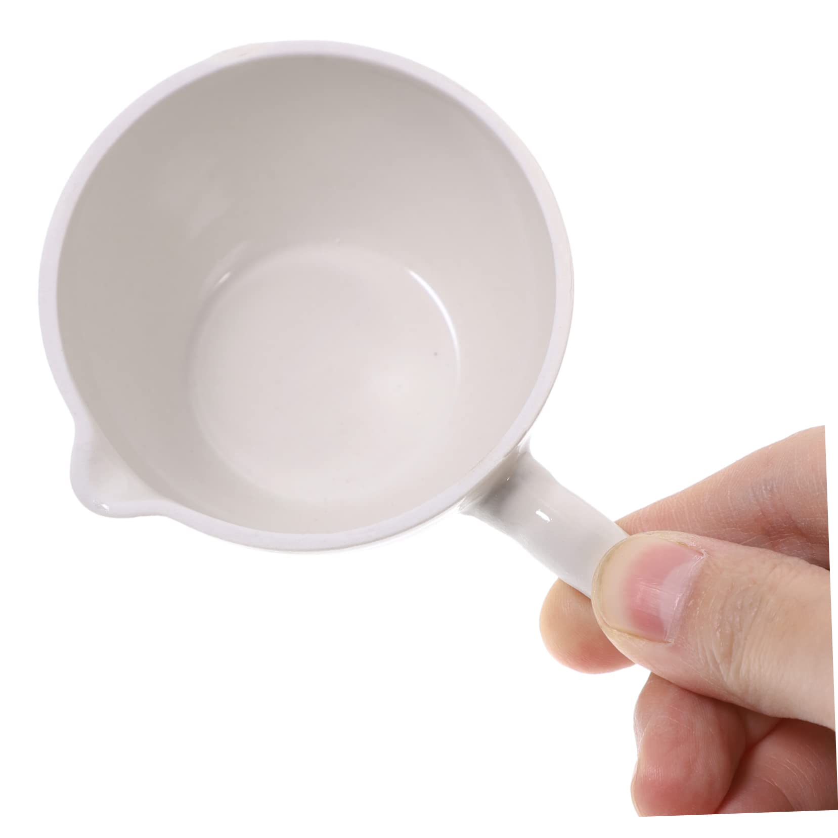 2 Stück Runde Verdampfungsschalen aus Keramik mit Henkel und Ausguss 70ml Fassungsvermögen für Labor und Klassenzimmer