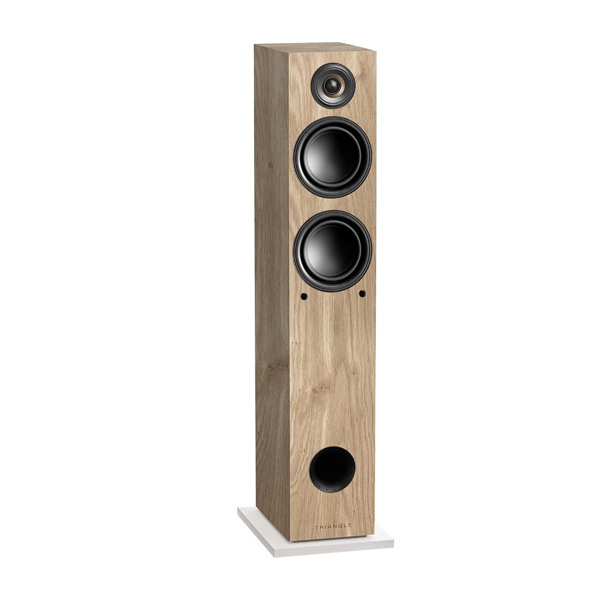 Triangle - Enceintes Actives LN05A - Enceintes Colonne Bluetooth avec Amplificateur 2 x 80W - Audio HD - Entrées Phono/Platine Optique Sortie Caisson - 165 x 921 x 263 mm – Chêne Clair (Paire)