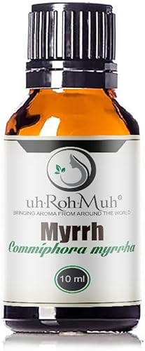 Aceite de mirra 100% puro (Fuente Somalia Destilado Francia - 0.3 fl oz con Euro Dropper