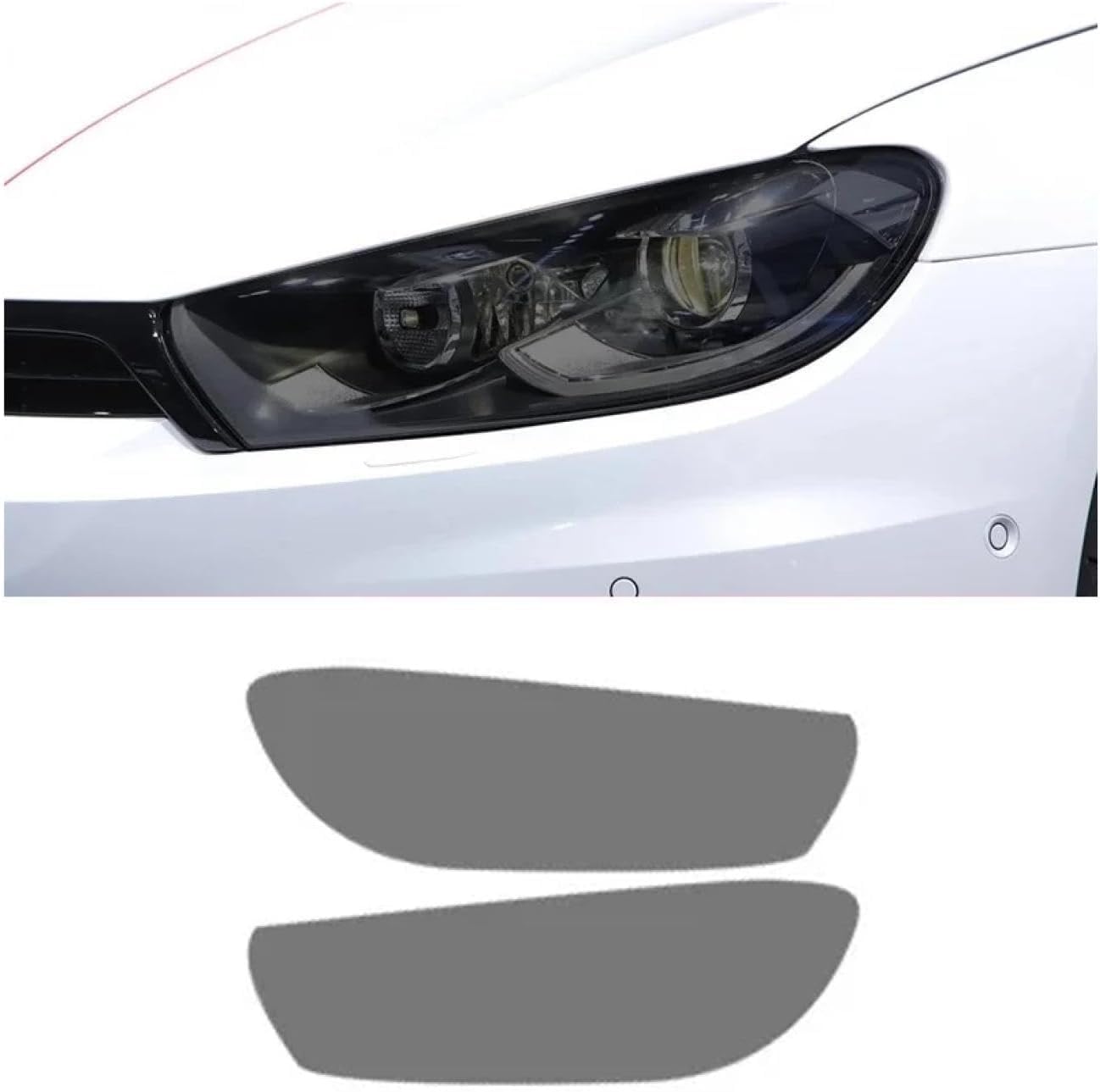 SamLng Car Front Light Film for Scirocco 2008-2017 Precut Headlight Protective Film Car Front Headlamp Protection Film car Lights Film Headlight Anti-Scratch Non-Yellowing Protective Film