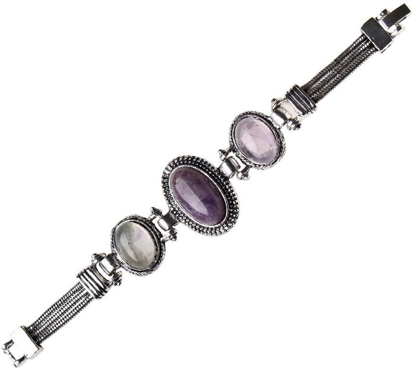 Bangle Bracelet Women Vintage Simulated Amethyst Tennis Bracelets Oval