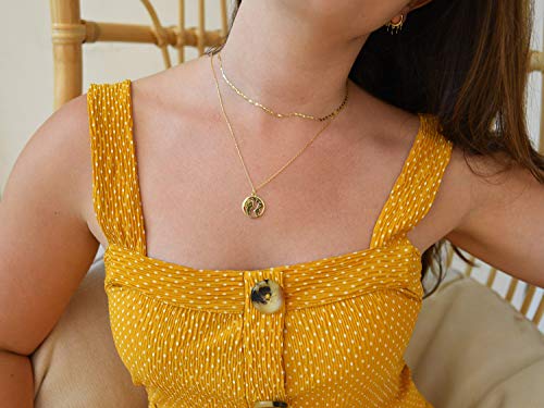Climate Change Awareness [925 Sterling Silver w/18K Gold Plating] Necklace - Pro Globe/Save The Planet - Eco-Friendly Jewelry Also for Digital Nomad Women w/Wanderlust2