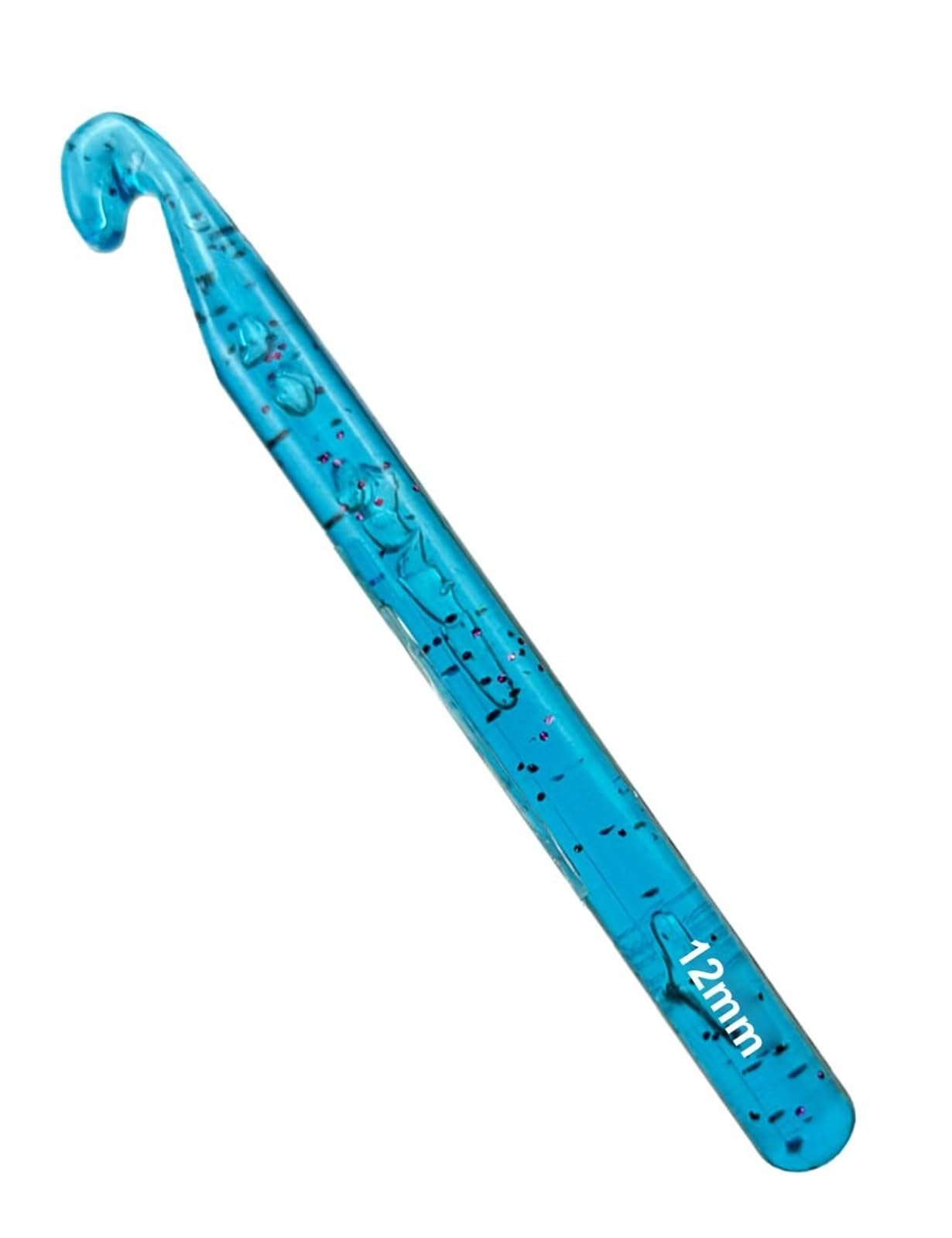 25mm Large Crochet Hook,Huge Crochet Hooks for Chunky Yarn,Ergonomic Knitting Giant Crochet Hooks,Big Crochet Needles for Knitting Yarn Carpet Scarf Wool Roving(Blue,12MM)