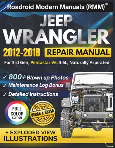 JEEP WRANGLER 2012-2018 REPAIR MANUAL: Illustrative DIY Guide for the 3rd Gen, Pentastar V6, 3.6L, Naturally Aspirated Engine | Featuring 800+ Exploded View Diagrams and Step-by-Step Procedures