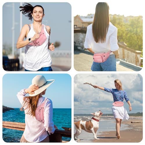 ProCase Bum Bag Waist Fanny Pack for Men Women Ladies with 6 Pockets and Adjustable Belt Large Dog Bumbag for Dog Walking Running Hiking Cycling Travel Holiday Festival Christmas Disney -Black - Image 2