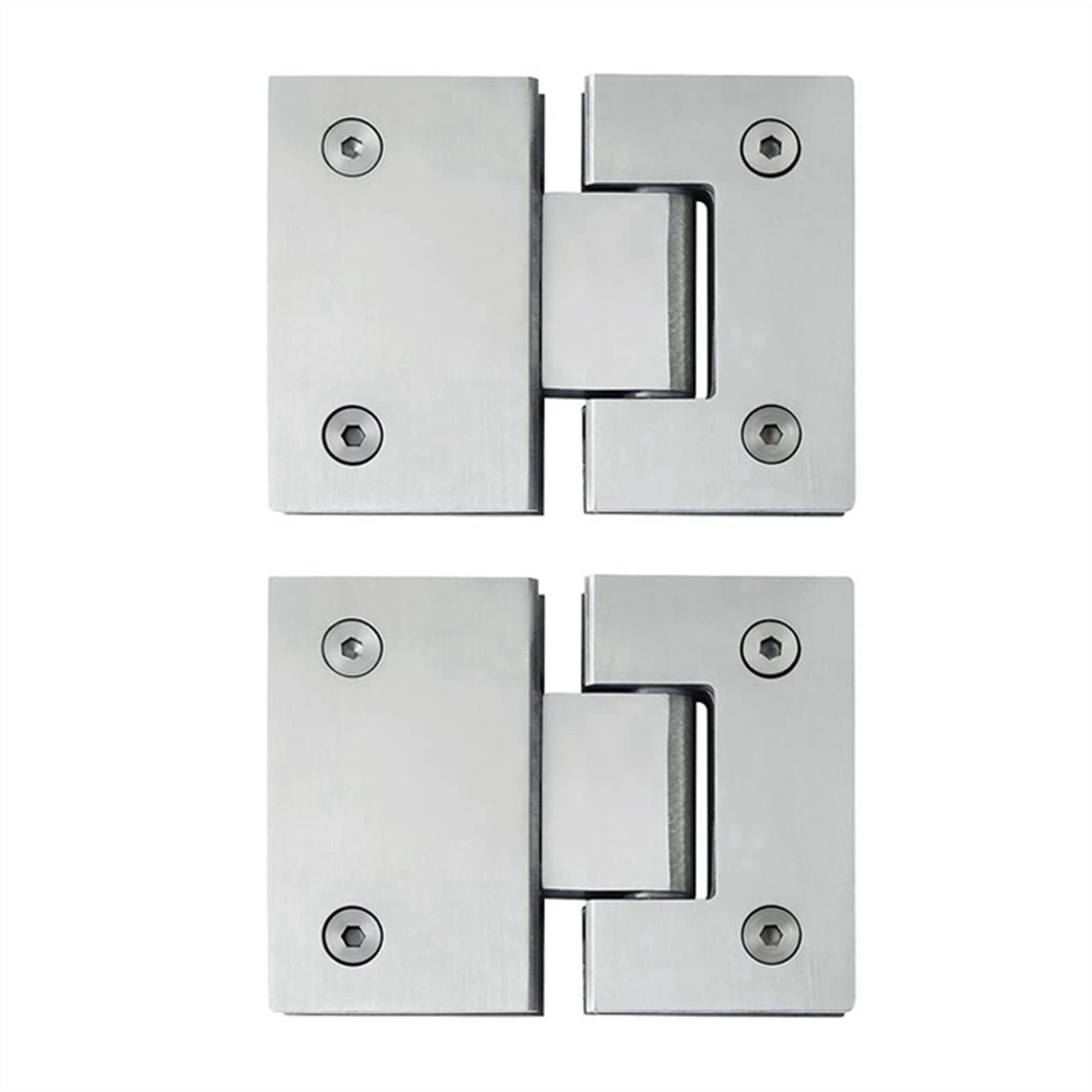 Nvsfzgiyg One Color Hinge, 2 Pieces Of Heavy-Duty 180 Degree Glass Door, Stainless Steel Shower, Frameless Clamps